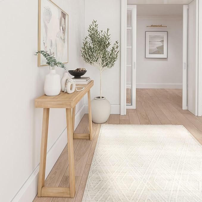 Plank+Beam Solid Wood Console Table, 36 Inch, Sofa Table, Narrow Entryway Table for Hallway, Behind The Couch, Living Room, Foyer, Easy Assembly, Blonde-Ruum Studio Home