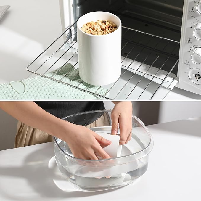 Sweejar Ceramic Food Storage Jar, Salt Container with Airtight Plastic Lid & Date Tracker, 16 Oz Kitchen Canisters for Flour, Rice, Sugar, Coffee, Spices, Pantry Organization (White)-Ruum Studio Home