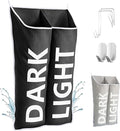 Hanging Laundry Hamper Bag XL 40x22", Space Saving over the Door Storage Bags, Behind the Door Hampers for Dirty Clothes & Wall Mounted Basket for Bathroom, Organizer for Small Room Spaces RV-Ruum Studio Home