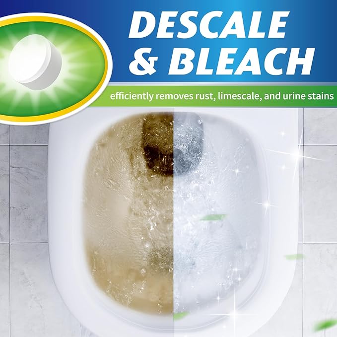 Toilet Bowl Cleaner Tablets - 20 PCS Automatic Bleach Toilet Cleaner Tablets, Slow-Releasing Deodorizing & Descaling, Powerful Bathroom Tank Cleaner-Ruum Studio Home