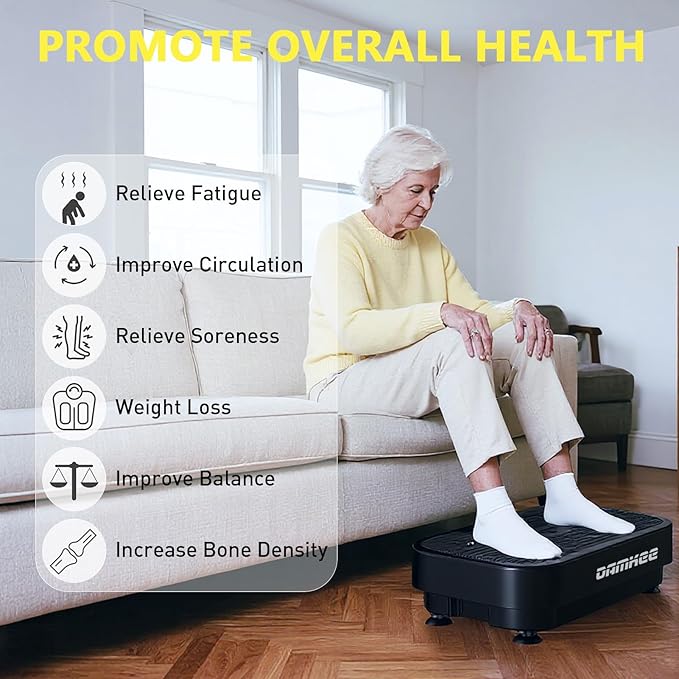 Vibration Plate Exercise Machine for Lymphatic Drainage, 2025 Advanced Triple Motors Vibrating Equipment for Weight Loss, Whole Body Workout with Magnetic Acupoints, Gym Home Shake Board for Fitness-Ruum Studio Home