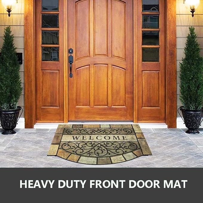 Welcome Door Mats 24"x36" Heavy Duty Front Door Mat Outdoor Large Doormats with Non-Slip Rubber Backing Outdoor Welcome Mats for Front Door Entryway,Garage,Patio,High Traffic Area-Ruum Studio Home