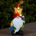 Gnomes Garden Statues Decor, Solar Waterproof Large Gnome with LED Lights Funny Garden Sculptures Outdoor Patio Yard Decorations Lawn Ornaments Gifts for Women Mom-Ruum Studio Home