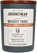 Journeyman Collection Candle, 15oz, Wooden Wick, Whiskey Tabac, Large Painted Jar-Ruum Studio Home