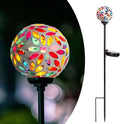 Afirst Solar Lights Outdoor Decorative - Solar Mosaic Garden Stakes Flower Decorative Lights Waterproof for Pathway Yard Lawn Decoration Multi-Ruum Studio Home