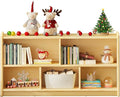 2-Tier Wood Montessori Cabinet for Kids, Toddler Room Book Shelves Toy Organizers and Storage, Small Book Shelf Storage for Baby Children, Furniture of Classroom, Nursery, Playroom-Ruum Studio Home