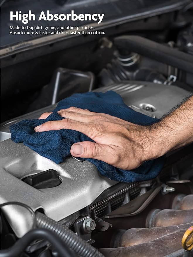 Fantasticlean Microfiber Cleaning Cloth Roll -75 Pack, Tear Away Microfiber Towels, 12" x 12", Reusable, Washable, Scratch Free, Ultra Absorbent Dish Rags for Car, Home, Garage or Shop (Navy Blue)-Ruum Studio Home