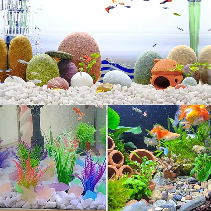 10LB Succulent and Cactus Gravel Pebbles, 1/5 Inch Natural Decorative Polished Stones, River Rocks for Plants, Vases, Aquariums, Terrarium and Outdoor Gardening,Peach-Ruum Studio Home
