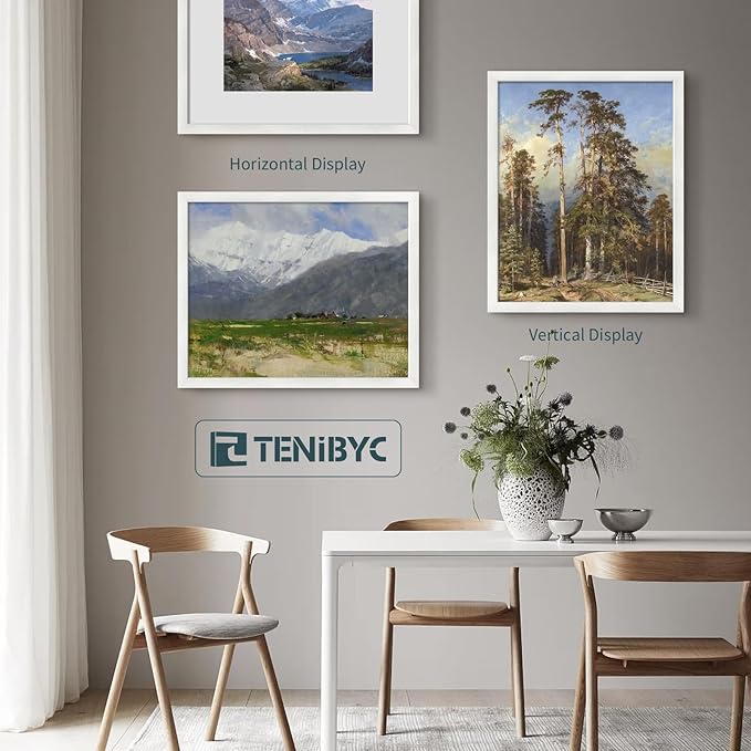20x24 Picture Frame Set of 3, Textured White Solid Wood Poster Frame, Wall Gallery Frame-Ruum Studio Home