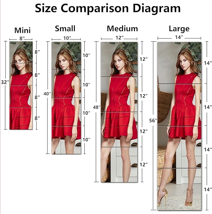 Shatterproof Wall Mirror Full Length for Bedroom, Acrylic Gym Mirrors For Home, Extra Thick: 0.1 inch, 10 x 10 inch x 4 Pcs, Workout Mirrors Safe for Kids, Over The Door, Long Wall Mounted-Ruum Studio Home