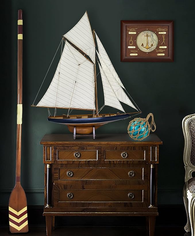 SAILINGSTORY Nautical Wall Decor Knot Board Frame Maritime Decor Coastal Anchor Decor-Ruum Studio Home