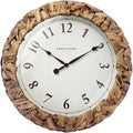 Presentime & Co. Farmhouse Series, Rustic Woven Clock, 12.6 inch, Natural Woven Water Hyacinth/Sea Grass. Wall Sculpture, Wall Art and Timepiece for Home Decoration/Decoration/Farmhouse Décor-Ruum Studio Home