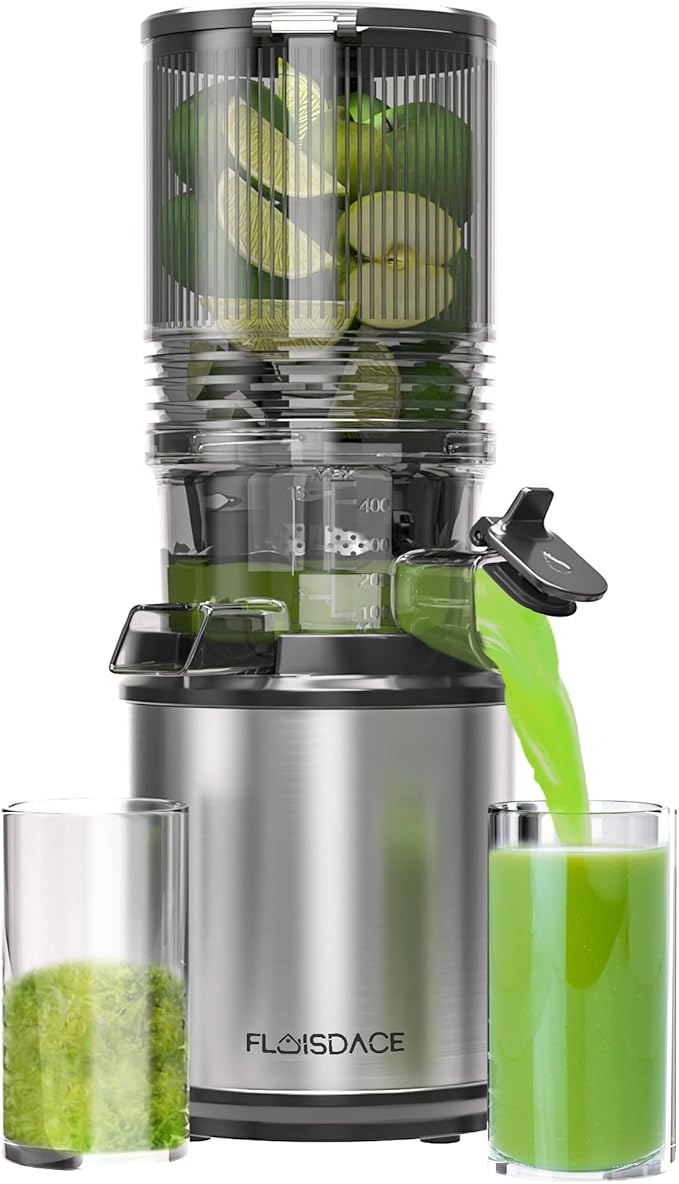 Cold Press Juicer – 6.5" Extra Large Feed Chute Fit Hands-Free Electric Masticating Juicer Machine, 350W Slow Masticating Juicer Machine for Whole Fruit and Vegetables – Easy Cleanup & Assembly-Ruum Studio Home
