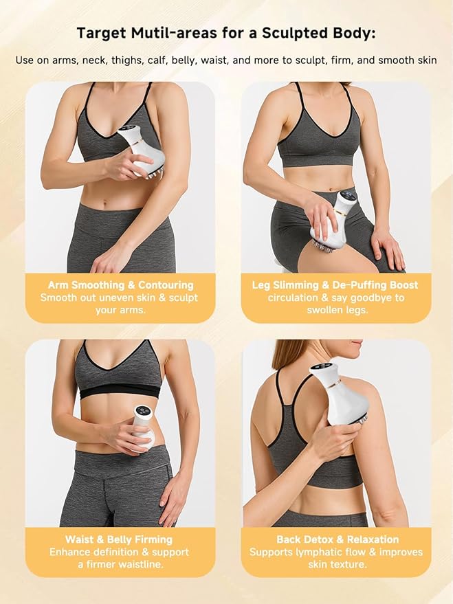 Body Sculpting Machine, Lymphatic Drainage Massager & Anti Cellulite Massage Tool, Helps Reduce Stretch Marks & Cellulite, Pain Relief Devices for Sciatica Nerve, Legs, Arms, Hip, Muscle & Lower Back-Ruum Studio Home