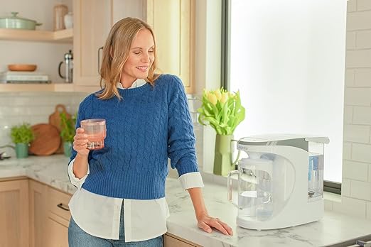 AquaTru Carafe Smart Alkaline | Countertop Water Purifier for PFAS and Other Contaminants with Exclusive 4-Stage Ultra Reverse Osmosis Technology (No Plumbing or Installation Required) | BPA Free-Ruum Studio Home