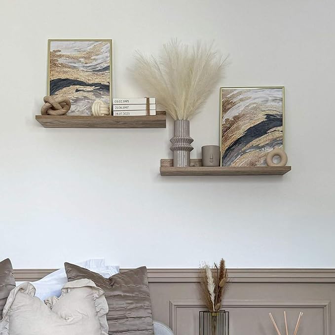 Mobili Fiver, Set of 2 Rachele Shelves, 31.49 in, Oak, Made in Italy-Ruum Studio Home