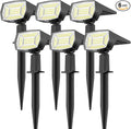 Fabrito 72 LEDs Solar Spot Lights Outdoor Waterproof, 3 Modes Landscape Spotlights, Dusk to Dawn Solar Powered Flood Wall Lights for Outside, Solar Garden Lights for Yard Porch 6 Pack (Cool White)-Ruum Studio Home