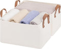 StorageWorks Storage Bins, Fabric Storage Bins for Shelves, Storage Baskets with Metal Frame, Closet Baskets and Bins with Handles, Natural Color, 2-Pack-Ruum Studio Home