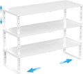 Expandable Spice Rack Kitchen Cabinet Shelf Organizer, Stackable Storage Shelves Racks, Adjustable Counter Shelving for Cabinets, Countertop, Cupboard,Pantry and More(3Packs/White/Large)-Ruum Studio Home