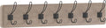 HBCY Creations Weathered Solid Wood Wall Mounted Coat Rack with Shelf, 7 Hooks, 34" Long - Kitchen, Mudroom, Entryway, Bathroom - Includes Mounting Hardware, Coat Hanger, Dog Leash Hooks, Towel Rack-Ruum Studio Home