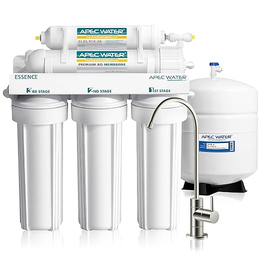 APEC Water Systems ROES-100 Essence Series Top Tier 5-Stage Certified Ultra Safe Reverse Osmosis Drinking Water Filter System-Ruum Studio Home