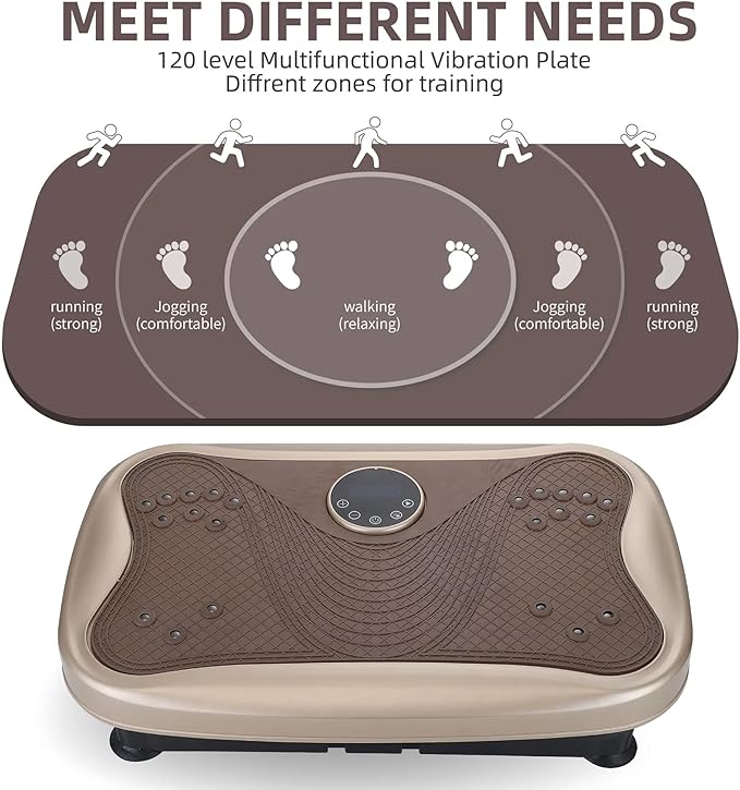 Vibration Plate Fitness Platform Whole Body Exercise Machine with 120 Speed Levels, Lymphatic Drainage, Fat Burning, and Weight Loss, Perfect for Women, Men, and Home Gym Exercise-Ruum Studio Home