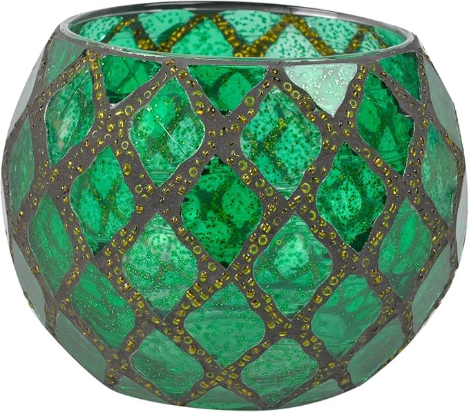 Votive Candle Holder Tea Lights - Glass Candle Holders, Mosaic Tealight Candle Holder, Candle Jar Cup for Wedding Centerpiece Party Table Decorations, Valentines Day Decor-Ruum Studio Home