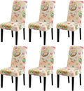 JQinHome Easter Chair Covers Set of 6,High Stretch Removable Washable Chair Seat Protector Cover for Easter Decoration-Easter Theme Decor with Easter Egg Basket-Ruum Studio Home