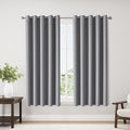 ChrisDowa Blackout Curtains 70 inches Wide for Bedroom - 2 Panels Set Extra Wide Grommet Thermal Insulated Room Darkening Curtains for Living Room (Light Grey, 70 x 63 Inch)-Ruum Studio Home