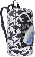 Femuar Laundry Bag Backpack Durable Laundry Bag with Shoulder Straps and Mesh Pockets Portable Laundry Dirty Clothes Hamper Bag for College Dorm (Cow Print)-Ruum Studio Home