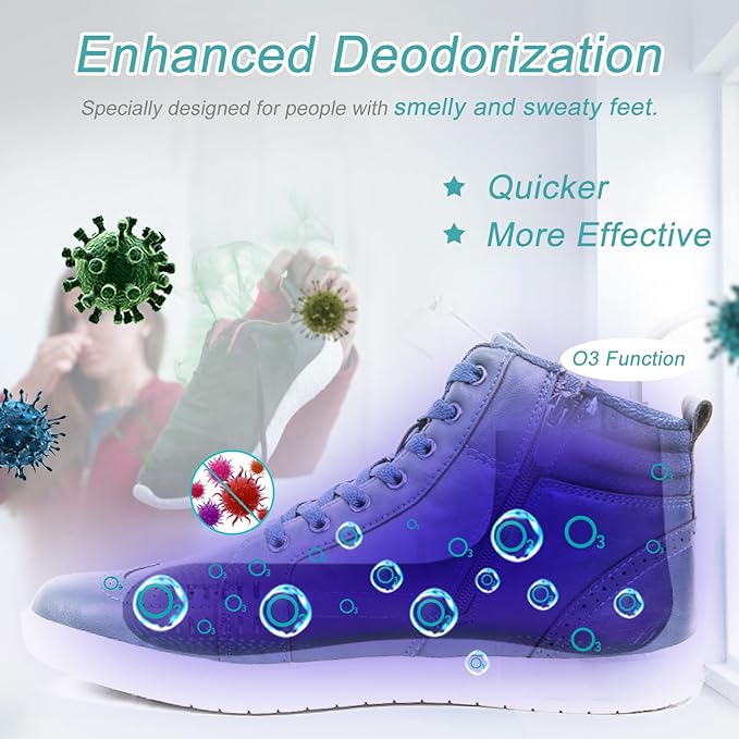 Shoe Dryer and Deodorizer -Enhanced Deodorising, Boot Dryer with Timer Shoes Socks Heater Boots Warmer, No Noise | Durable Wire | US Plug-Ruum Studio Home