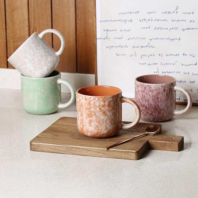 12 OZ Coffee Mugs Set of 6, Modern Coffee Mugs Set with handle for Tea/Latte/Cappuccino/Milk/Cocoa.-Ruum Studio Home