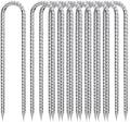 Rebar-Stakes-12-Inch, Ground Stakes Heavy Duty U-Hook Galvanized Anti-Rust Heavy Duty Ground Anchors for Garden Dog Fence Chicken Coop Christmas Decorations Deer Fence 12pcs-Ruum Studio Home