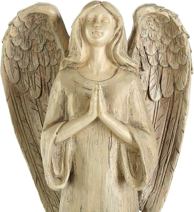 Topadorn Resin Statue Praying Angel Resin Figurines,Collectible Sculptures for Decorative,14" H-Ruum Studio Home