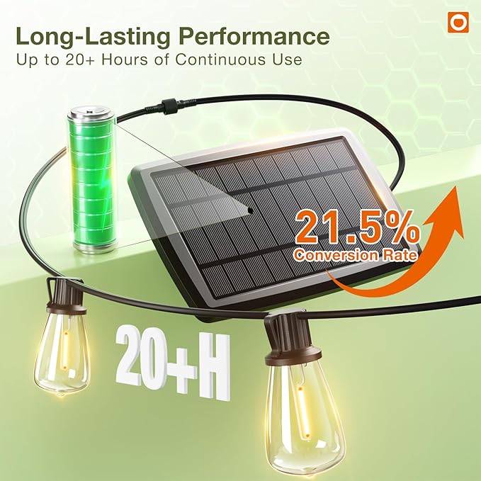 addlon 78(72+6) FT Solar String Lights Waterproof,Patio Lights Solar Powered with Remote & USB Port 3 Lighting Modes 24+2 LED Shatterproof Bulbs Outdoor Lights for Camping Backyard Garden-Ruum Studio Home