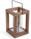 Zingz & Thingz Wooden Candle Lanterns, Decorative Light Home Decor, 9" Tall, Rustic Garden-Ruum Studio Home