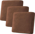 H.VERSAILTEX Velvet Stretch Couch Cushion Cover Plush Cushion Slipcover for Chair Loveseat Sofa Cushion Furniture Protector Seat Cushion Sofa Cover (3 Piece XL Sofa Cushion Covers, Caramel)-Ruum Studio Home