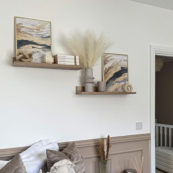 Mobili Fiver, Set of 2 Rachele Shelves, 31.49 in, Oak, Made in Italy-Ruum Studio Home