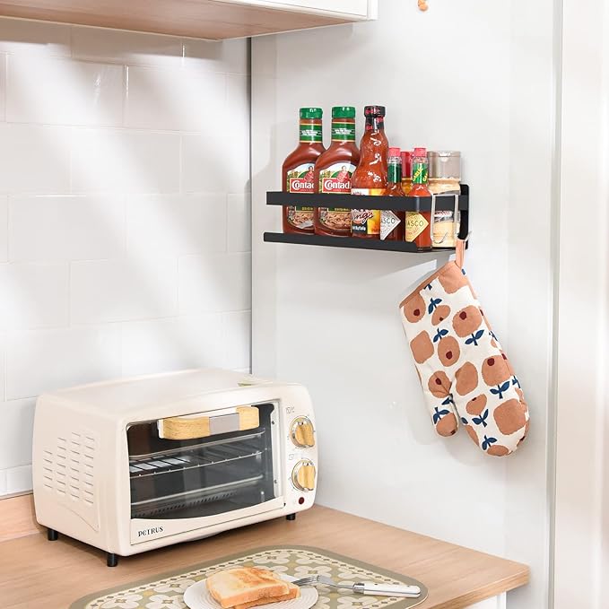 Spice Rack for Rrefrigerator Self Adhesive Spice Shelf Kitchen Home Organization and Storage-Ruum Studio Home