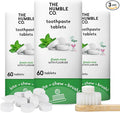 The Humble Co. Mint Toothpaste Tablets, 3 PK – Anticavity Fluoride Toothpaste Tablets with All Natural Ingredients, Dentist Developed Formula - Vegan, SLS Free, Plastic Free (Mint, 180 Count)-Ruum Studio Home
