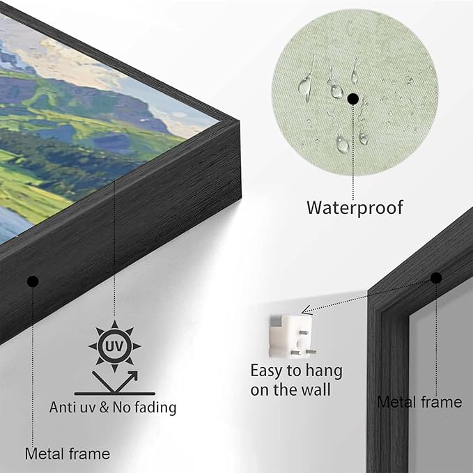 The scenery of mountain streams and green meadows is suitable for living rooms bedrooms offices landscape posters and wall paintings-Ruum Studio Home