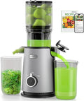 Cold Press Juicer, ECOSELF Juicer Machines with 4.35" Large Feed Chute Fit Whole Fruits & Vegetables, Self Feeding for Juice Extractor Machine, Easy to Clean and Assemble, High Juice Yield-Ruum Studio Home
