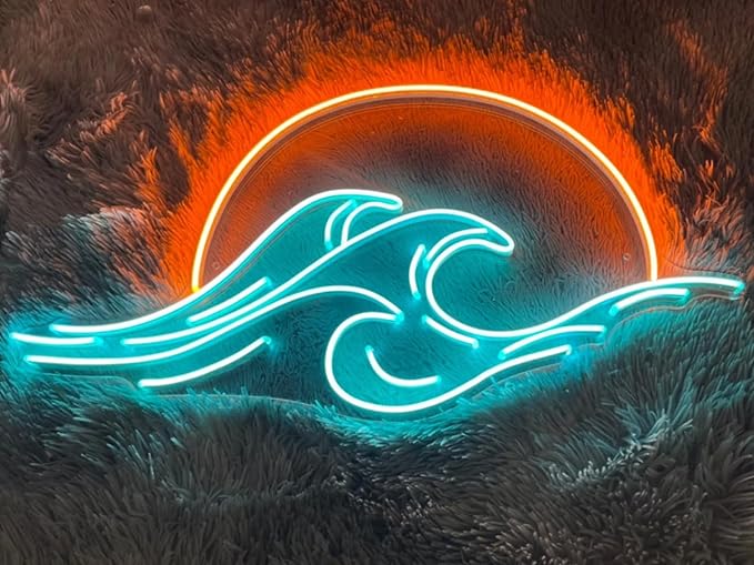 LED Decorative Lights USB Mountains Sunrise Sunset Led Neon Signs Home Decoration Wall Art Holiday Gift Brightness Adjustable 15.7''x15''-Ruum Studio Home