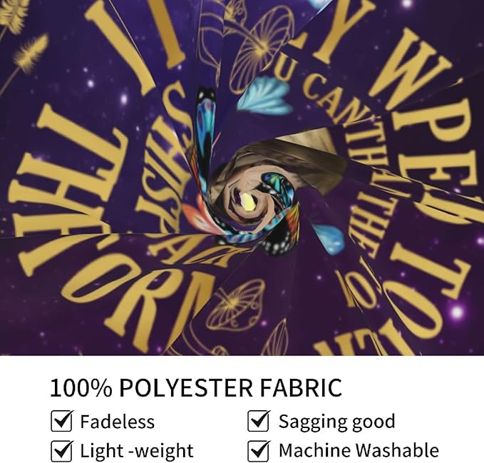 Inspirational Quote Tapestry,They Whispered to Her You Cannot Withstand The Storm Positive Motivational Uplifting Encouragement Gifts Wall Decor for Bedroom,Inspirational Gift for Women Teens Girls-Ruum Studio Home