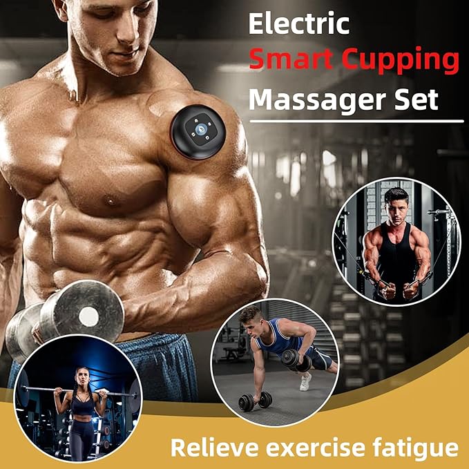 5-in-1 Smart Dynamic Cupping Therapy Set, Smart Cupping Therapy Massager, 12 Levels of Suction Strength and Temperature Control for Targeted Pain Relief, Knots, Aches, Portable Cupping Kit-Ruum Studio Home