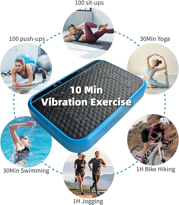 Vibration Plate Fitness Platform Whole Body Exercise Machine with 120 Speed Levels, Lymphatic Drainage, Fat Burning, and Weight Loss, Perfect for Women, Men, and Home Gym Exercise-Ruum Studio Home