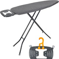 Ironing Board with Iron Rest, Iron Board with 3 Layers Extra Thick Cover, Compact and Space Saver Foldable Ironing Board, Adjustable Height, Easy Storage with Smart Hanger and Lightweight Design-Ruum Studio Home