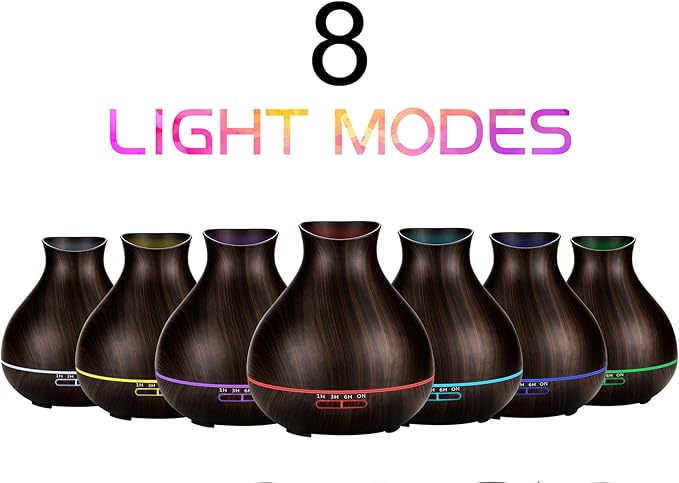 BZseed Aromatherapy Essential Oil Diffusers,2 PCS 550ml High Mist Output Humidifiers for Large Room, Home, Waterless Auto-Off, 7 Color LED Lights Cool Mist Humidifier Ultrasonic Diffusers-Ruum Studio Home