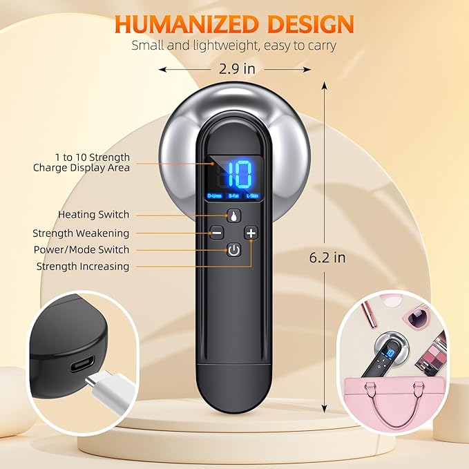 Body Sculpting Machine - Professional Cordless Cellulite Massager - Suitable for Belly, Neck, Leg, Hip, Arm-Ruum Studio Home