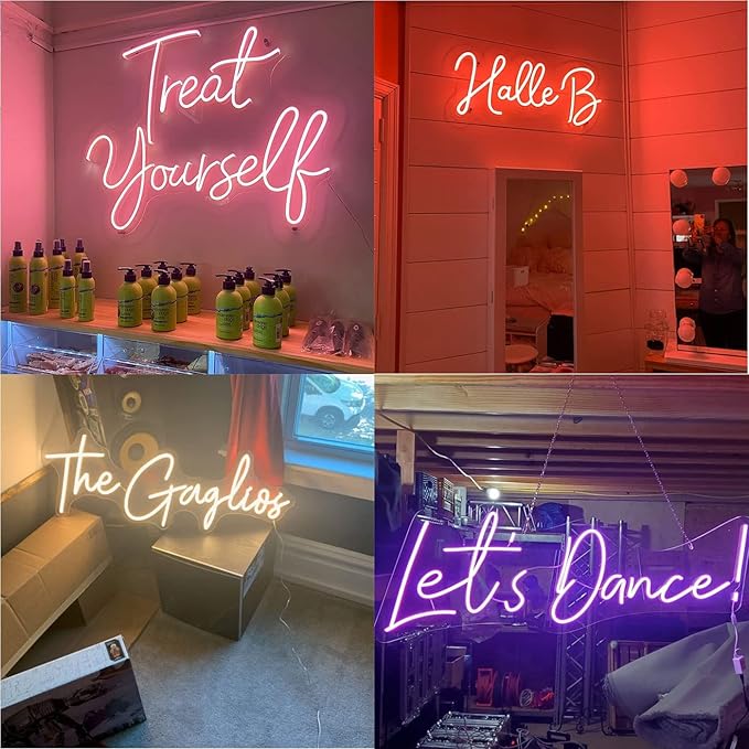 Custom Neon Signs for Wall Decor, CUSTOMNEON Personalized Neon Signs Customizable for Wedding Birthday Prom Party, Custom Neon Lights for Bedroom Bar Studio Beauty Salon Business Shop-Ruum Studio Home